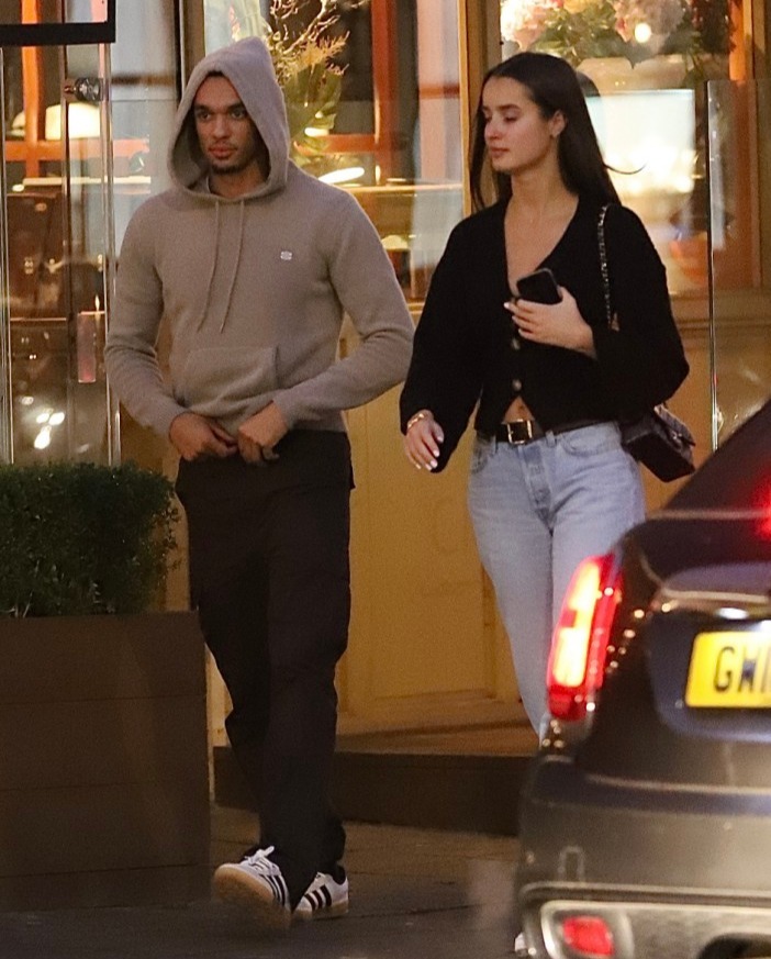 Trent Alexander-Arnold enjoys a cozy dinner date with Instagram model Estelle Behnke after their relationship went public, following his breakup with Iris Law