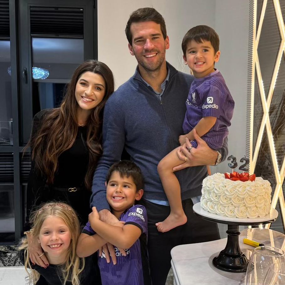 FAMILY TIME: Alisson Becker took advantage of his free time to be with his family, celebrate his daughter's birthday, and enjoy a trip to Turkey